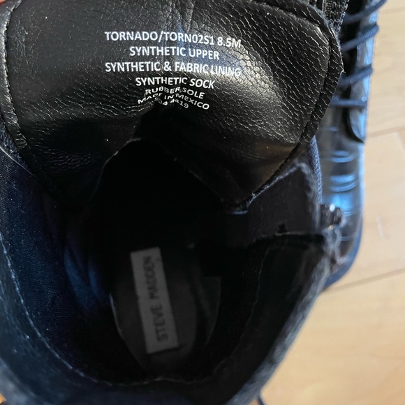 Steve Madden Black Crocodile Platform Combat Boots - Women’s 8.5 - Picture 7 of 7